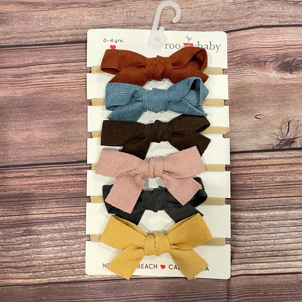 NWT Roo Baby Corduroy Headband - Set of 6 - 0-4 yr